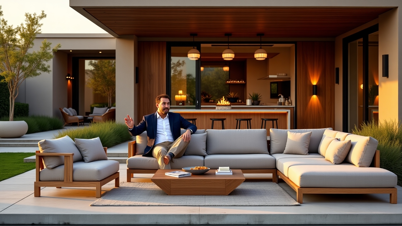 Outdoor space designed for comfort